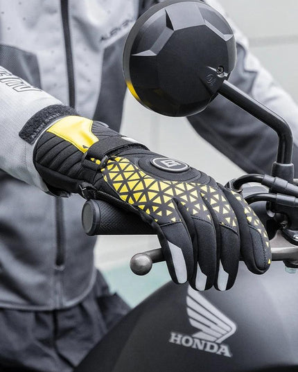 ROCKBROS Bicycle Gloves Winter Warm Motorcycle Full Finger Cycling Gloves Screen Touch Ski Sports Gloves Hiking Thermal Mitten
