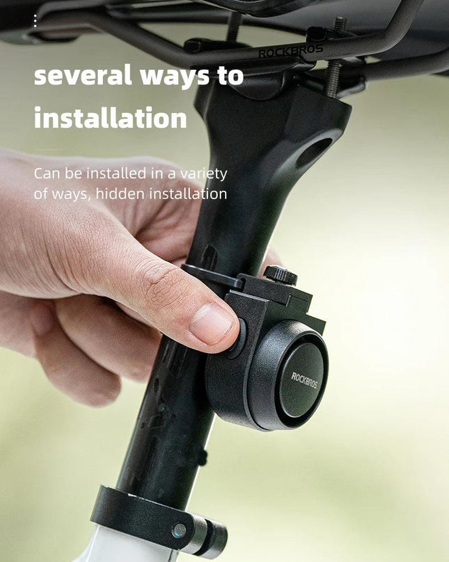 ROCKBROS Bicycle Bell Type-C Anti Theft Electric Horn Wireless Remote Control IPX5 Bike Hidden Installation Bicycle Accessory