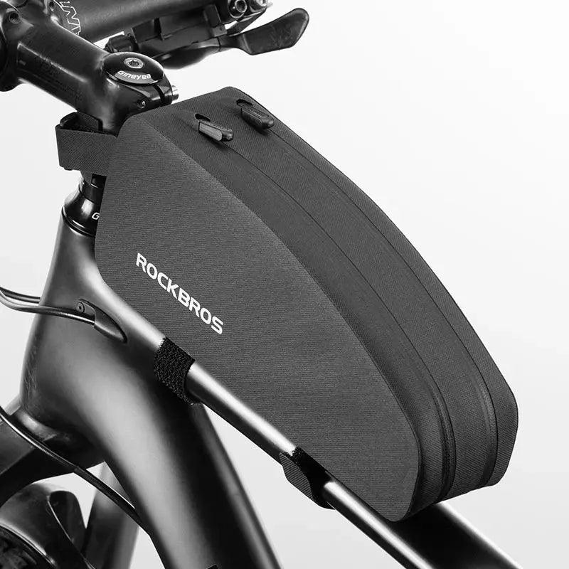 ROCKBROS Bicycle Bag Rainproof Top Front Tube Parcel Big Capacity Nylon Ultralight Portable Doube Zipper Pocket  Bike Accessory