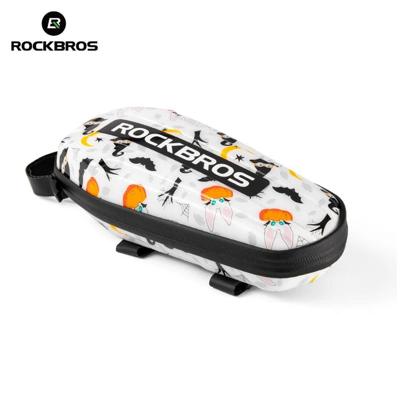 ROCKBROS Bicycle Trunk Bags 1L Hard Shell Bicycle Top Tube Bag MTB Road Bike Tools Storage Package Fashion Bicycle Accessories