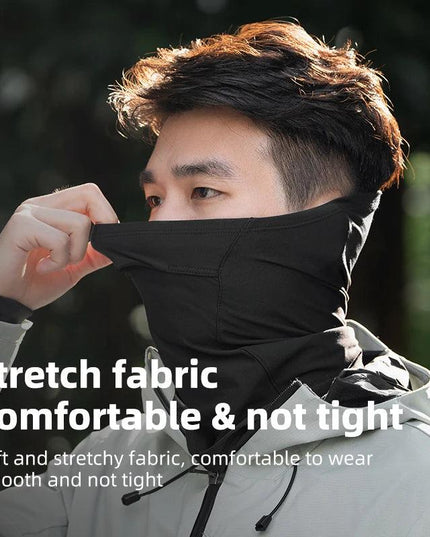 ROCKBROS Windproof Warm Winter Cycling Mask Nose Breathable Men's Black Neck Sport Scarves Sports Equipment for Running Cycling