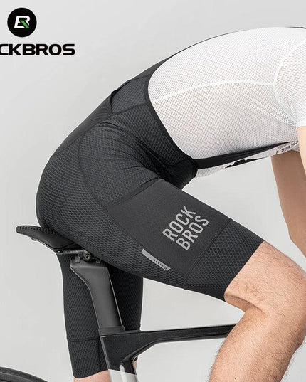 ROCKBROS Cycling Bib Shorts Classic Men Bike Pants Ciclismo Bicycle Shorts Pockets Outdoor Breathable Reflective Tights Shorts