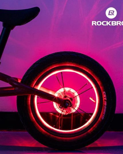 ROCKBROS Bicycle Wheel Light Smart 12 LED Flash Light Warning Light Kids Balance MTB Bike Light Vibration Sensing Light 1PCS