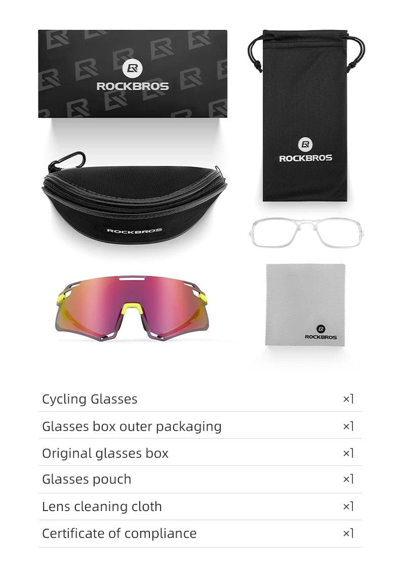 ROCKBROS Cycling Glasses Lightweight Frameless Bike Glasses High-Definition Lenses Road Bicycle Protection Goggles Sport Eyewear