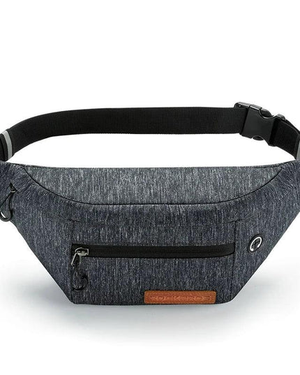 ROCKBROS Cycling Waist Bag 1.5L Multi Compartment Anti-scratch Storage Telephone Chest Bag Headphone Hole Design Bike Accessory