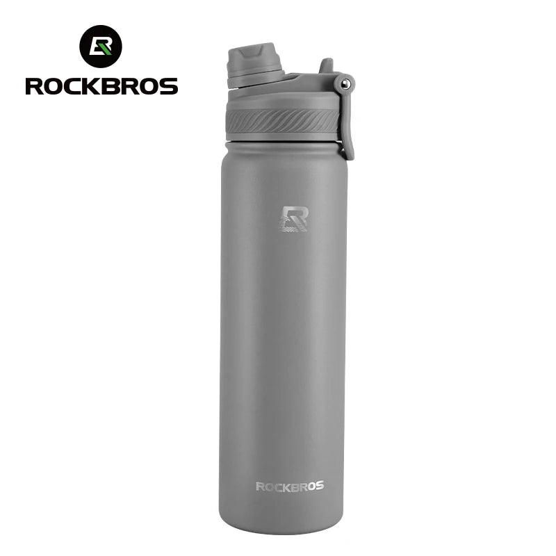 ROCKBROS 1L Thermal Water Bottle Sports Water Bottle Non Slip 304 Stainless Steel Cold And Hot Thermo Cup Cycling Hiking Equip