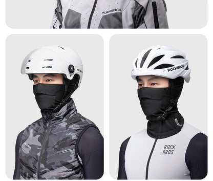 ROCKBROS Windproof Warm Winter Cycling Mask Nose Breathable Men's Black Neck Sport Scarves Sports Equipment for Running Cycling