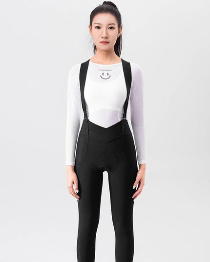 ROCKBROS TVI Women's Detachable Cycling Bib Pants Autumn Winter Warm Tights Bicycle Trousers Shock Absorption Pad For MTB Road ﻿