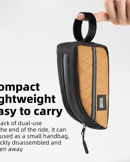 ROCKBROS Bicycle Bag Ultralight Top Front Tube Frame Triangle Bag for Brompton Bike 0.8L Lengthened Design Bike Bag Accessories