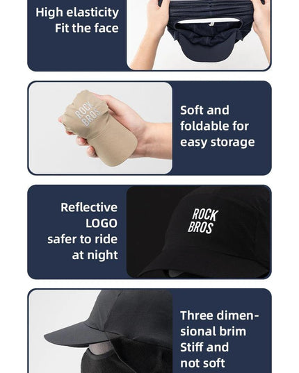 ROCKBROS Winter Cycling Mask and Hat 2 In 1 Fleece Thermal Keep Warm Ear Protection Outdoor Balaclava All Face Mask Men Women
