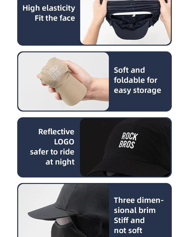 ROCKBROS Winter Cycling Mask and Hat 2 In 1 Fleece Thermal Keep Warm Ear Protection Outdoor Balaclava All Face Mask Men Women