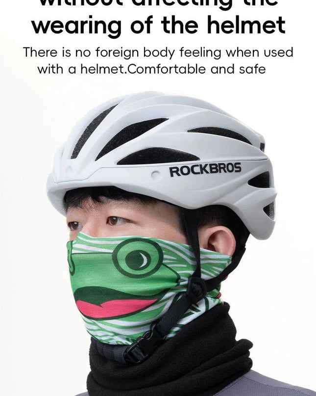 ROCKBROS Winter Warm Fleece Balaclava Cycling Headgear Bib Snowboard Hiking Neck Scarf Outdoor Windproof Thickened Mask Bib