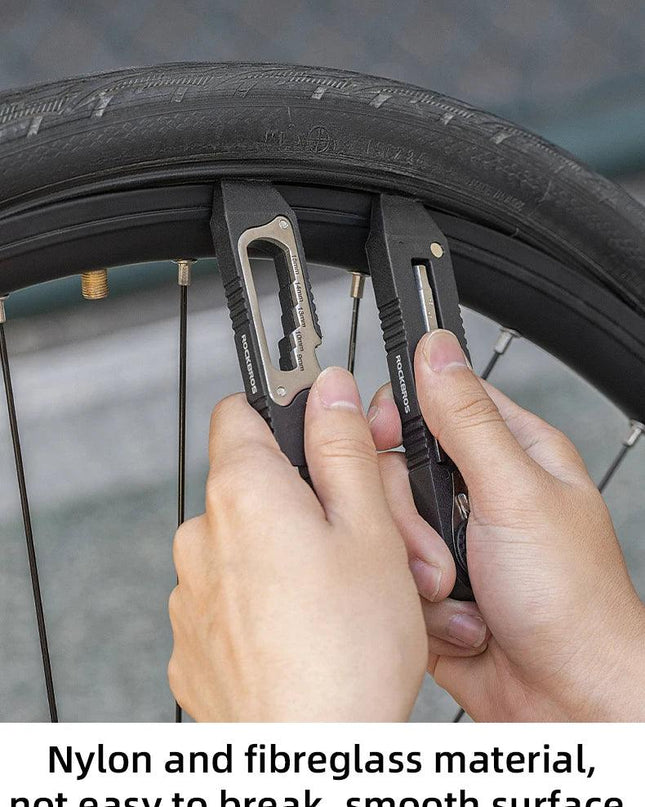 ROCKBROS Bicycle Wrench Set High Strength Multifunctional Portable Bicycle Tire Levers Ratchet Wrench Kit Bike Tire Prying Rod