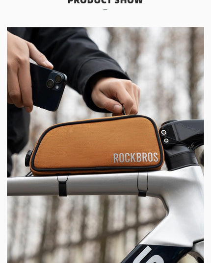 ROCKBROS ROAD TO SKY Cycling Bag Large Capacity Bicycle Front Tube Bag Long Distance Riding Head Beam Hanger Bag Bike Accessory