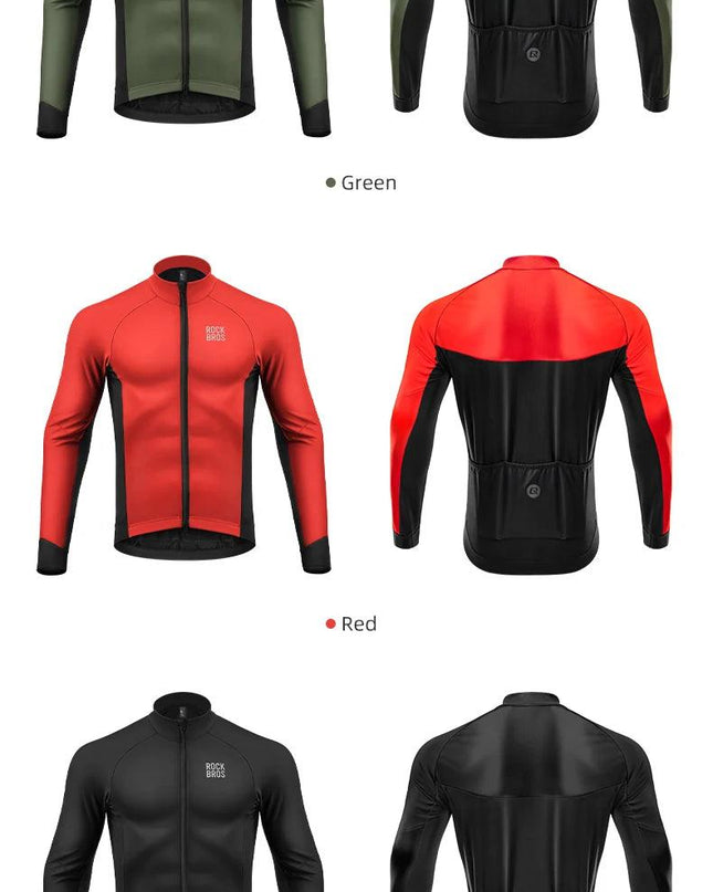 ROCKBROS Winter Cycling Jacket 0 Degree Thermal Bike Jacket Outdoor Warm Fleece Coat Mtb Bicycle Jersey Windbreaker Clothes