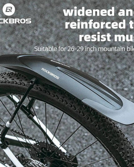 ROCKBROS Mountain Bike Mudguard Widen Quick Release 26-29 Inch  Durable lnnovative Installation Fender Bicycle Accessaries