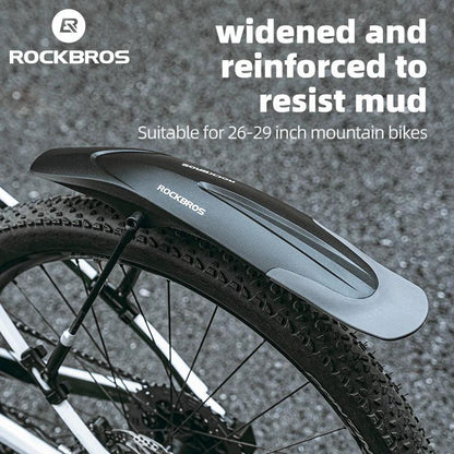 ROCKBROS Mountain Bike Mudguard Widen Quick Release 26-29 Inch  Durable lnnovative Installation Fender Bicycle Accessaries