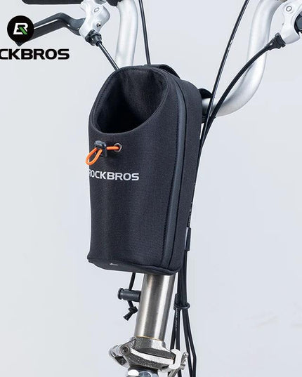 ROCKBROS Bicycle Bag Front Bag Water Bottle Bag 1.5L Folding Bike Mountain Road Bike Riding Bag Adjustable Large-caliber Bag