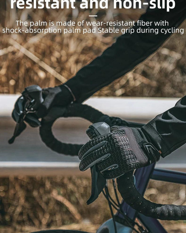 ROCKBROS Windproof Cycling Gloves Touch Screen Riding MTB Bike Bicycle Gloves Thermal Warm Motorcycle Winter Autumn Bike Gloves