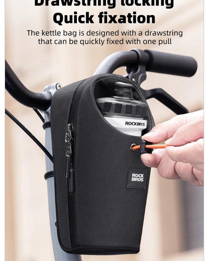 ROCKBROS Folding Bicycle Water Bottle Bags Fashion Front Frame Kettle Bags for Brompton Bike Electric Scooter Tools Package