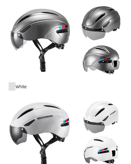 ROCKBROS Bicycle Helmet Cycling LED Light Rechargeable Cycling Helmet Mountain Road Bike Helmet Sport Safe Hat For Man