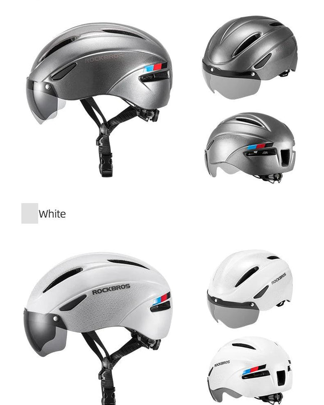 ROCKBROS Bicycle Helmet Cycling LED Light Rechargeable Cycling Helmet Mountain Road Bike Helmet Sport Safe Hat For Man