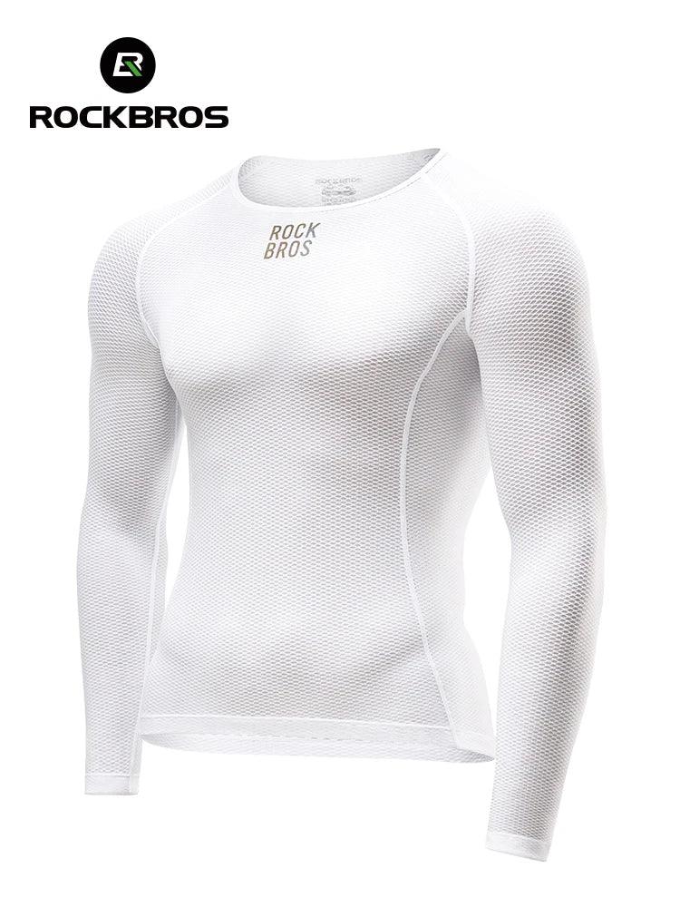 ROCKBROS Bike Jerseys Long Sleeves Breathable Mesh Men Bike Shirt Cycling Clothing Comfortable Summer Racing Clothes Reflective