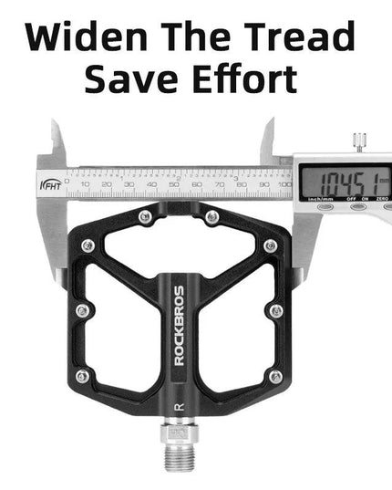 ROCKBROS Bike Pedals Aluminum Alloy Anti-slip Bicycle Pedals Ultralight Sealed Bearing One-piece MTB Road Mountain Cycling Pedal