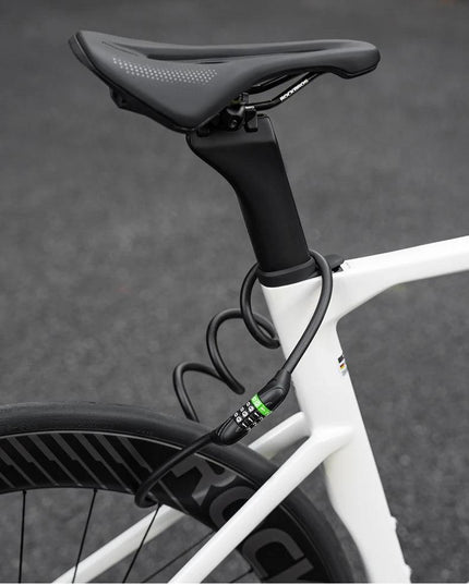 ROCKBROS Bike Cable Lock MTB Road Bicycle Anti-Theft Password Lock PVC Steel Cable Lock for Motorcycle Scooter Bike Accessories