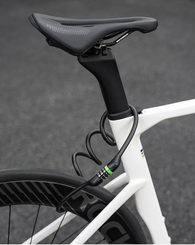 ROCKBROS Bike Cable Lock MTB Road Bicycle Anti-Theft Password Lock PVC Steel Cable Lock for Motorcycle Scooter Bike Accessories