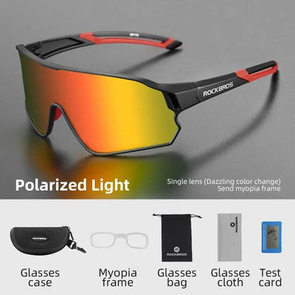 ROCKBROS Cycling Glasses MTB Road Bike Polarized Sunglasses UV400 Protection Ultra-light Unisex Bicycle Eyewear Sport Equipment