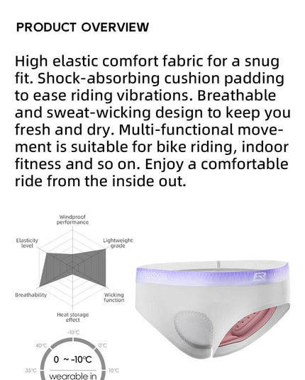 ROCKBROS Women Cycling Underwear Padded Shockproof Mountain MTB Bicycle Shorts Comfortable Underwear Tights Women Shorts