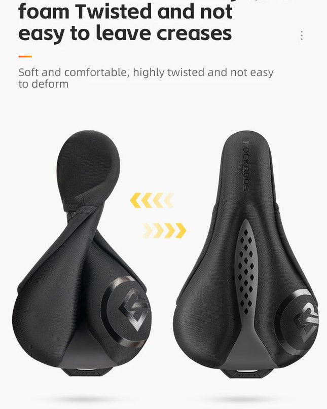 ROCKBROS Bicycle Saddle Cover Liquid Silicone Gel Breathable Seat Soft Thickened MTB Shockproof Cushion Cycling Accessories