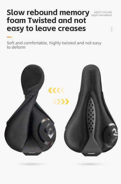 ROCKBROS Bicycle Saddle Cover Liquid Silicone Gel Breathable Seat Soft Thickened MTB Shockproof Cushion Cycling Accessories