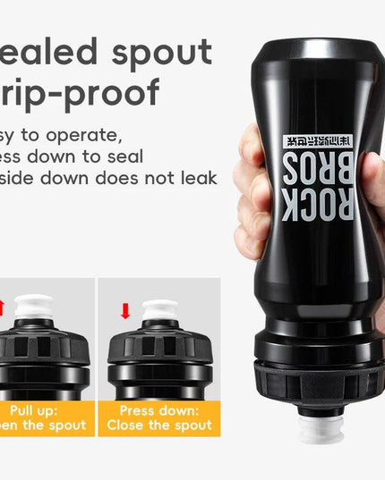 ROCKBROS Bicycle Water Bottle With Dust Cover 600ml PP5 MTB Road Bike Leak-proof Bottle Outdoor Travel Portable Sports Cup