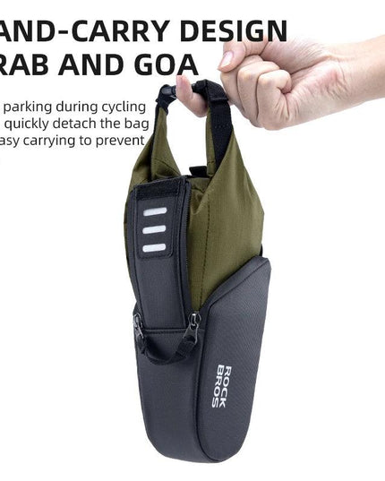 ROCKBROS Cycling Tail Bag Detachable Seat Pack Bag Large Capacity Waterproof Portable Riding Adjustable Bike Bag 0.8L-1.3L