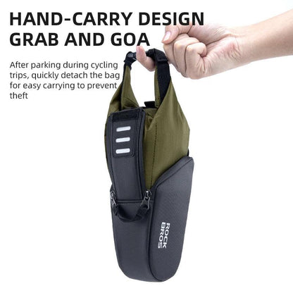 ROCKBROS Cycling Tail Bag Detachable Seat Pack Bag Large Capacity Waterproof Portable Riding Adjustable Bike Bag 0.8L-1.3L