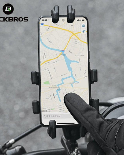 ROCKBROS Warm Bicycle Gloves Outdoor Touch Screen Winter Gloves Windproof Motorcycle Scooter Ski Anti-slip Thermal Bike Glove