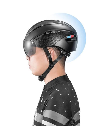 ROCKBROS Bicycle Helmet Cycling LED Light Rechargeable Cycling Helmet Mountain Road Bike Helmet Sport Safe Hat For Man