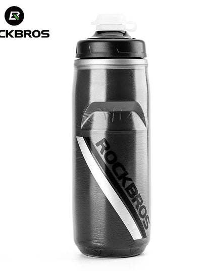 ROCKBROS Cycling Water Bottle Cold Water Insulated Thermal Silicone Bottle Fitness Outdoor Bicycle Portable 620ml Water Kettle