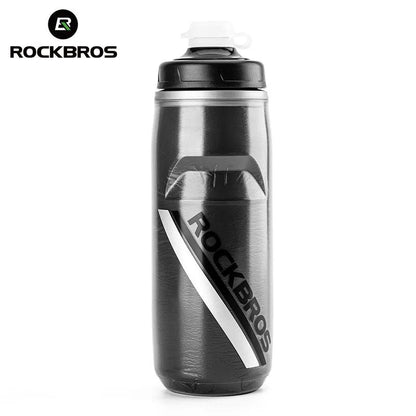 ROCKBROS Cycling Water Bottle Cold Water Insulated Thermal Silicone Bottle Fitness Outdoor Bicycle Portable 620ml Water Kettle