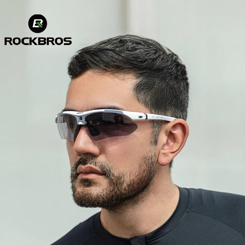 ROCKBROS Bicycle Glasses Polarized Bike Sports Sunglasses Photochromic Men Women UV400 MTB Road Bike Goggles Outdoor Eyewear