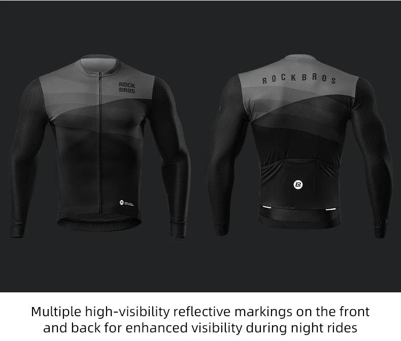 ROCKBROS Summer Cycling Jersey Quick Dry Long Sleeves Bicycle Shirt MTB Road Anti-UV Breathable Ciclismo Motor Bike Clothes