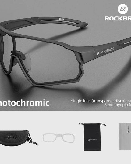 ROCKBROS Cycling Glasses Photochromic MTB Road Bike Glasses UV400 Protection Sunglasses Ultra-light Sport Safe Eyewear Equipment