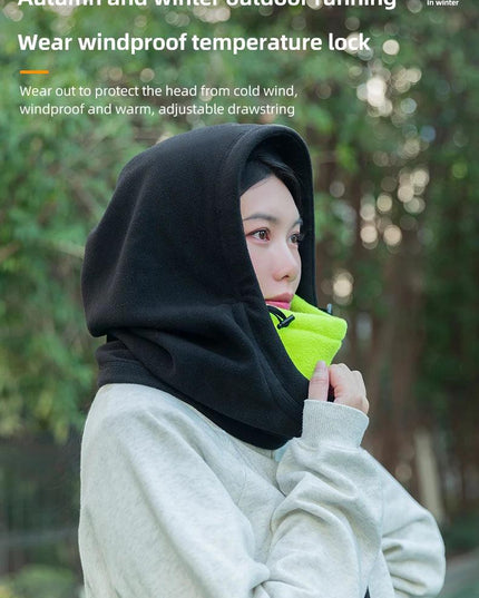 ROCKBROS Warm Cap Winter Windproof Hat Thermal Polar Fleece Balaclava Hat Outdoor Hand Cap Cold Padded Hood Neck