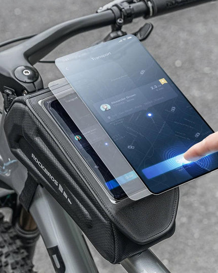 ROCKBROS Bike Bag 1.7L Phone Bag Waterproof Front Frame Cycling Bag Touch Screen Case Holder Hard Shell Bike Bag Mtb Accessories