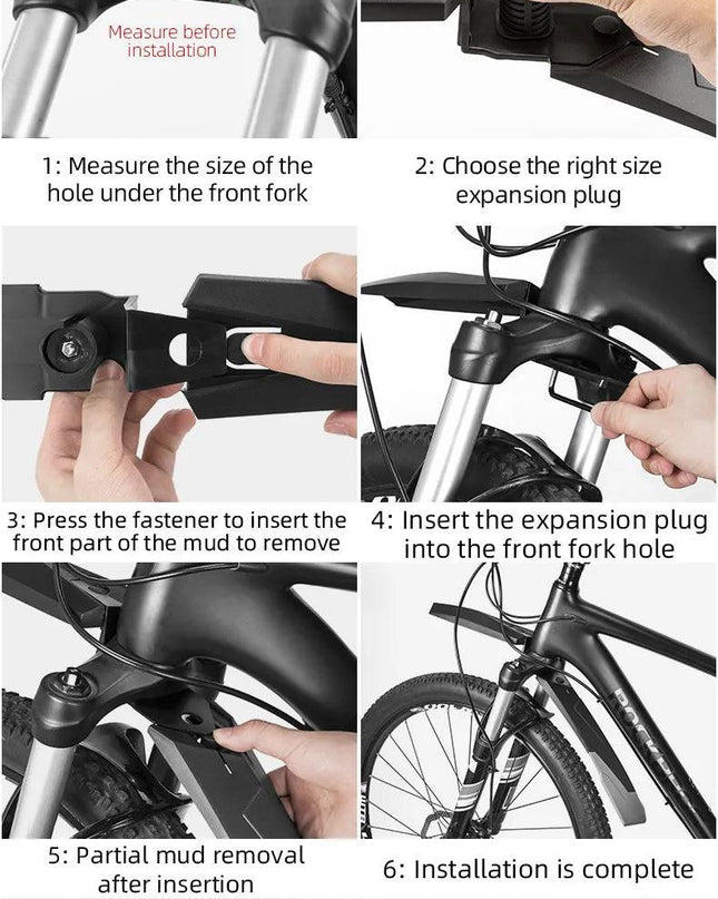 ROCKBROS Fender Mtb Rubber Tail Soft MTB Bike MTB Bike Widen Front Rear Mudguard Adjust Any Angle Fender Bike Accessories