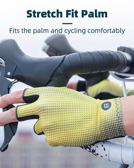 ROCKBROS Summer Cycling Gloves Half Finger Bicycle Gloves Mtb Road Breathable Bike Gloves High Elasticity Short Finger Gloves