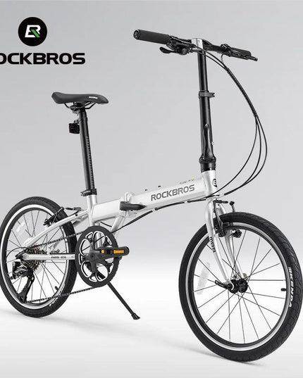ROCKBROS 20 inch Folding Bike with Shimano 8-speed Aluminium Alloy Frame V Brake Lightweight Adult Unisex Adjustable Bike