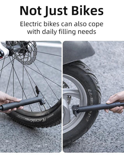 ROCKBROS Bike Pump 80PSI Schrader Presta Valve Bicyle Pump MTB Road Mini Portable Air Inflator nylon Cycling Pump Accessories
